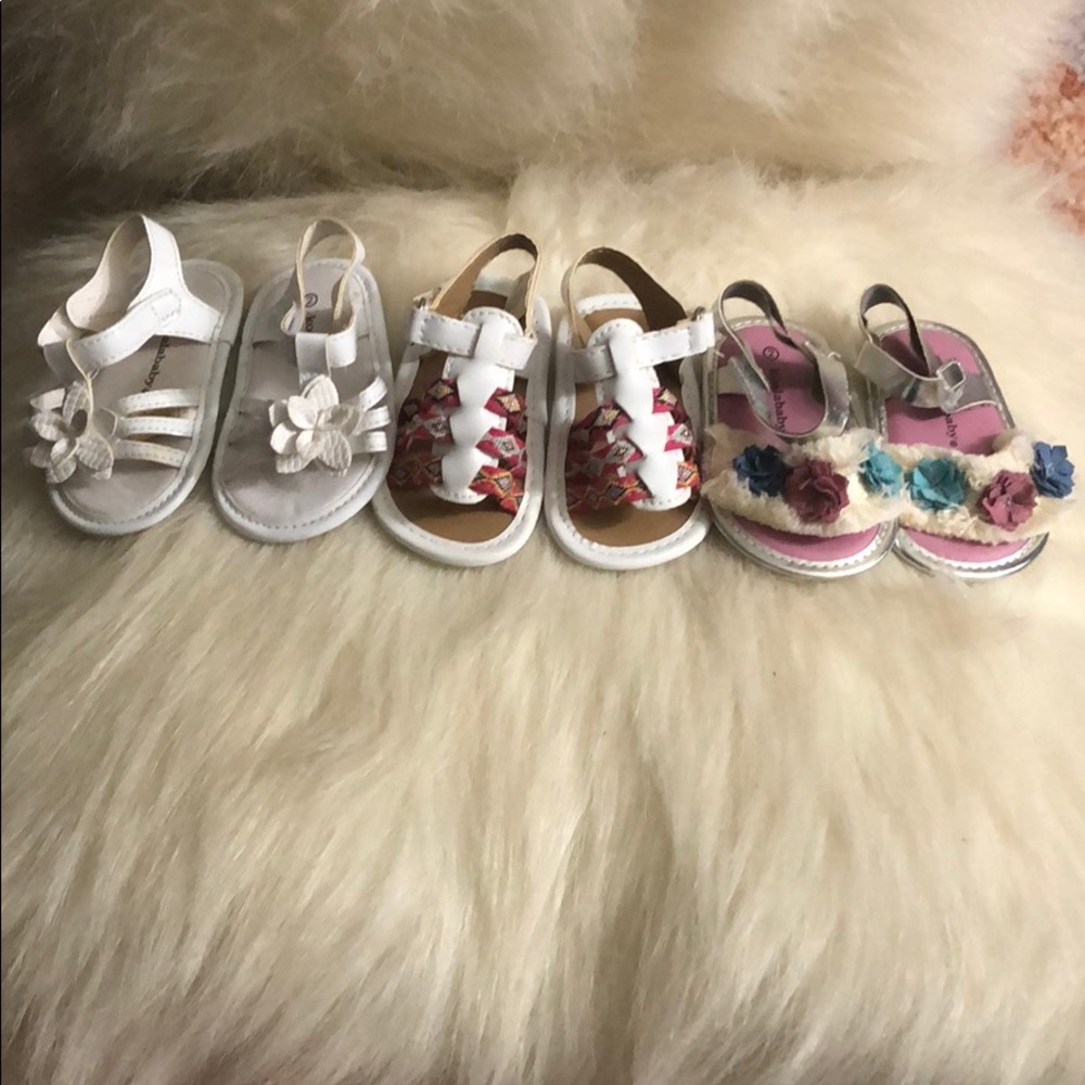 Bundle of baby girl shoes